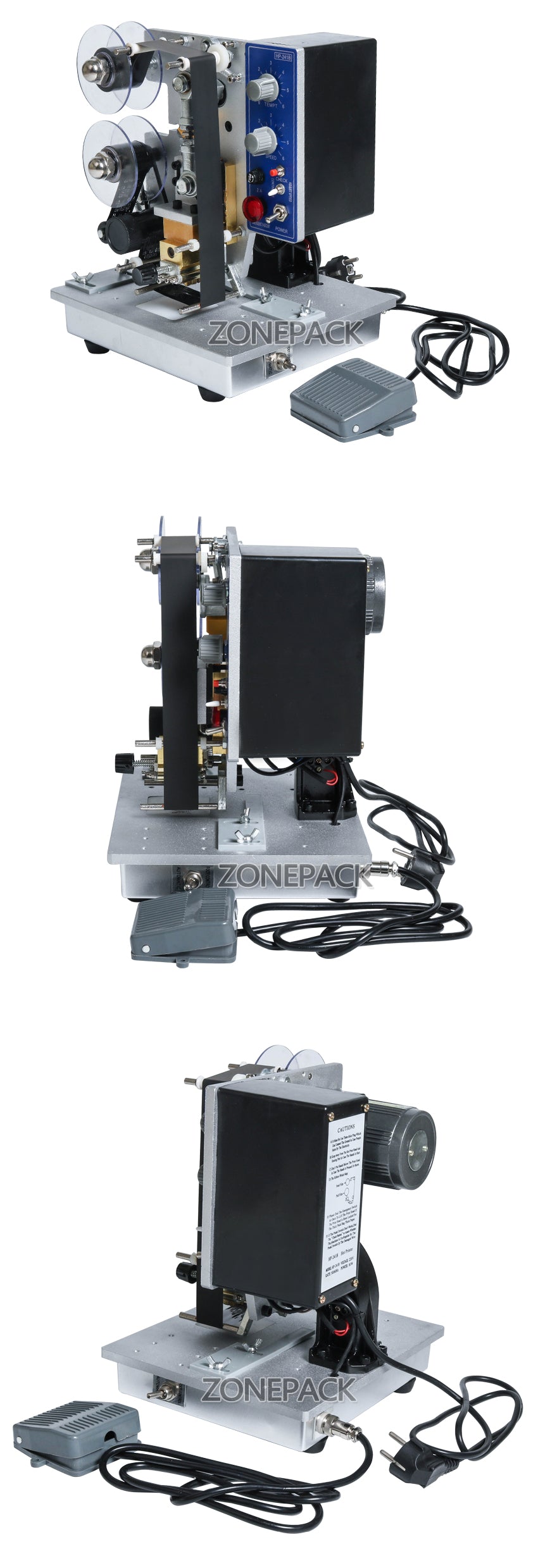 ZONESUN Semi-automatic Electric Hot Stamp Ribbon Code Printer HP-241B