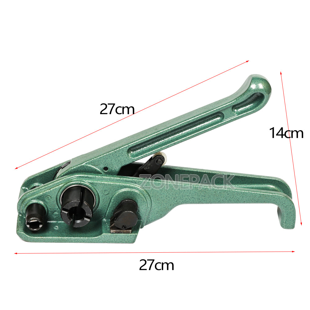 ZONEPACK Green Heavy Duty Tensioner Cutter, Машина для обвязки шнура, Инструменты для упаковки ПЭТ и ПП, Размер ленты: 3/8"- 3/4" Максимальное натяжение 2000N