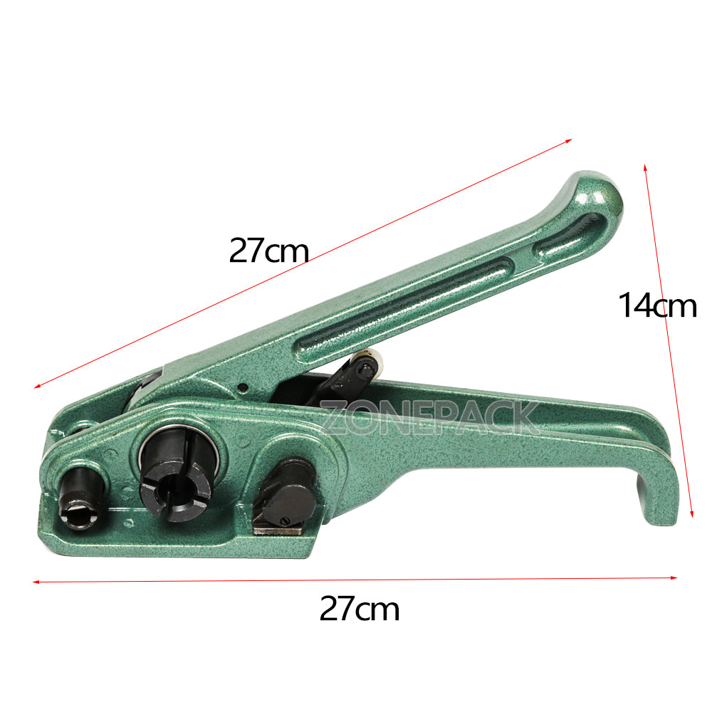 ZONEPACK Green Heavy Duty Tensioner Cutter, Cord Strapping Machine, Packing Tools for PET and PP, Strap Size: 3/8"- 3/4" Max Tension 2000N