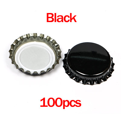 ZONEPACK 100pcs/lot Custom Logo Assorted Colors Beer Bottle Cap Beer Lid for DIY Homebrew Beer Tool Gold Black Silver Free shipping