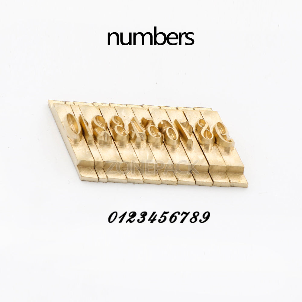 ZONESUN 3mm 6mm 10mm Copper Brass Stamping Flexible Letters Numbers Alphabets Symbols Characters Molds