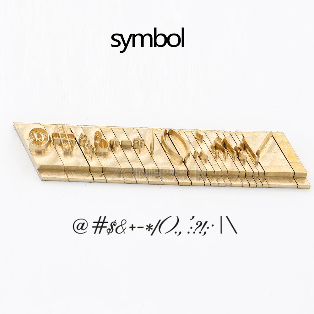 ZONESUN 3mm 6mm 10mm Copper Brass Stamping Flexible Letters Numbers Alphabets Symbols Characters Molds