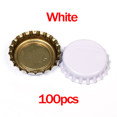 ZONEPACK 100pcs/lot Custom Logo Assorted Colors Beer Bottle Cap Beer Lid for DIY Homebrew Beer Tool Gold Black Silver Free shipping