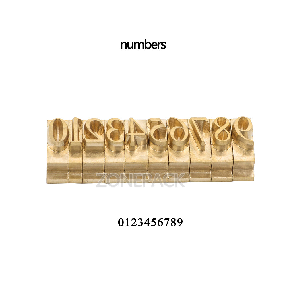 ZONESUN 3mm 6mm 10mm Copper Brass Stamping Flexible Letters Numbers Alphabets Symbols Characters Molds