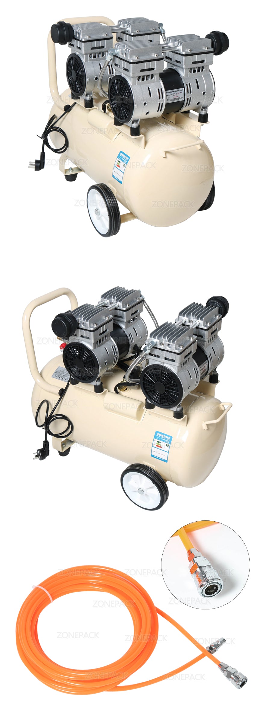 50L Air-free Small Air Compressor Machine For Pneumatic Machine