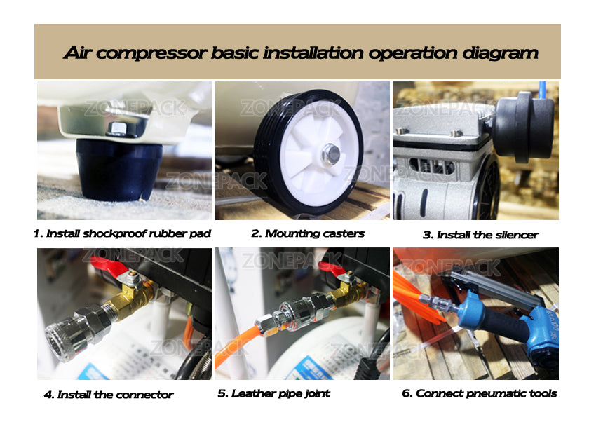 50L Air-free Small Air Compressor Machine For Pneumatic Machine