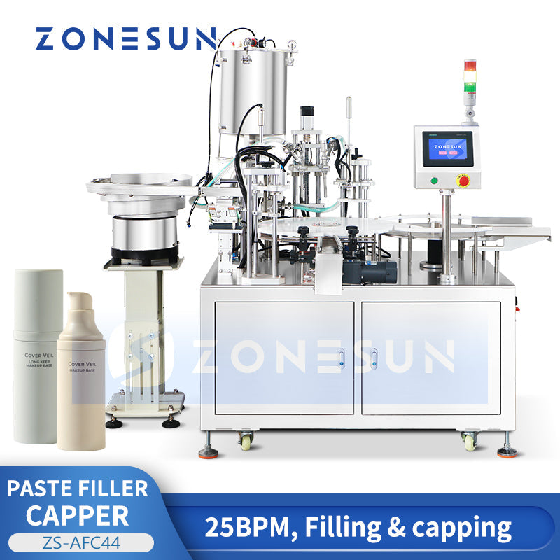 Zonesun ZS-AFC44 Lotion Essence Bottle Filling and Capping Machine