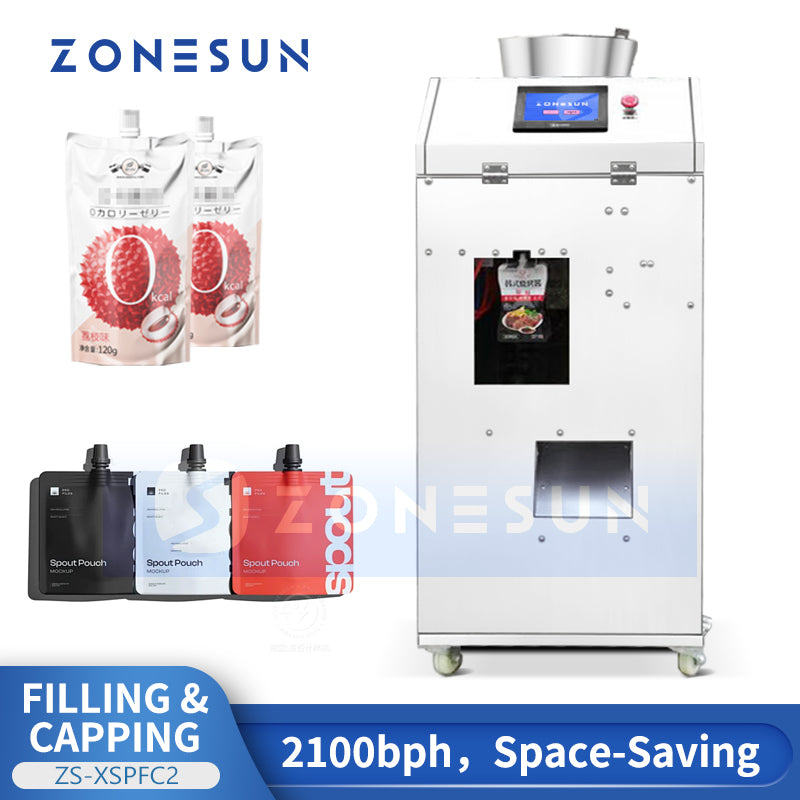 ZONESUN ZS-XNBFC2 Squeeze Pouch Filling and Capping Machine