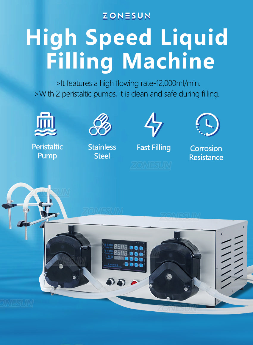 Peristaltic pump filling machine