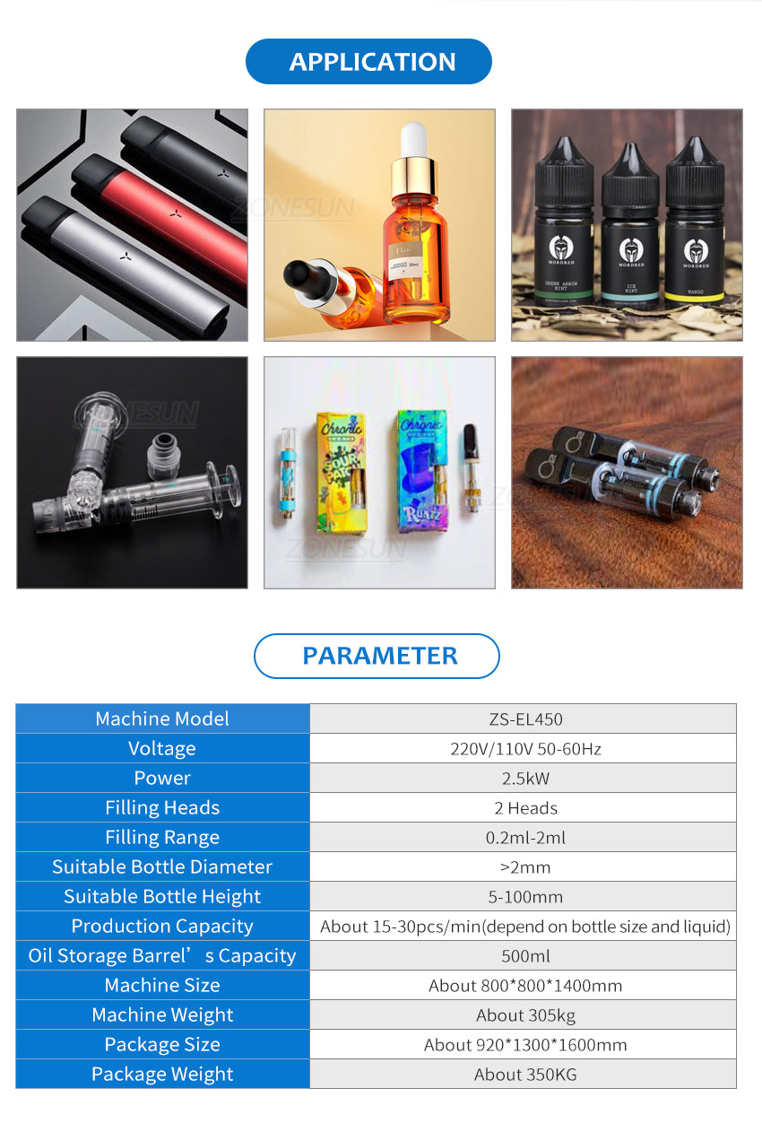 ZONESUN ZS-EL450 Automatic Essential Oil liquid Filling Capping Machine