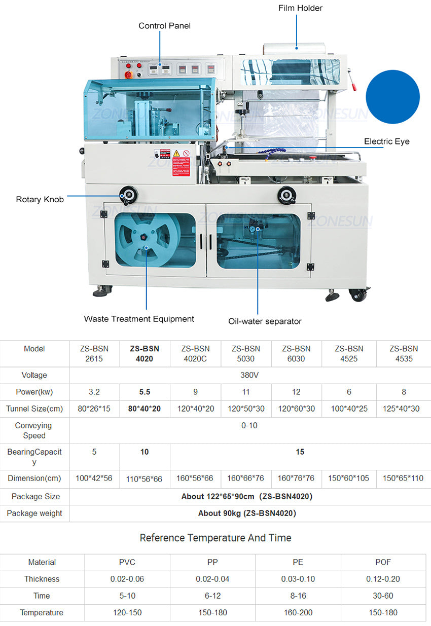 Shrink film machine