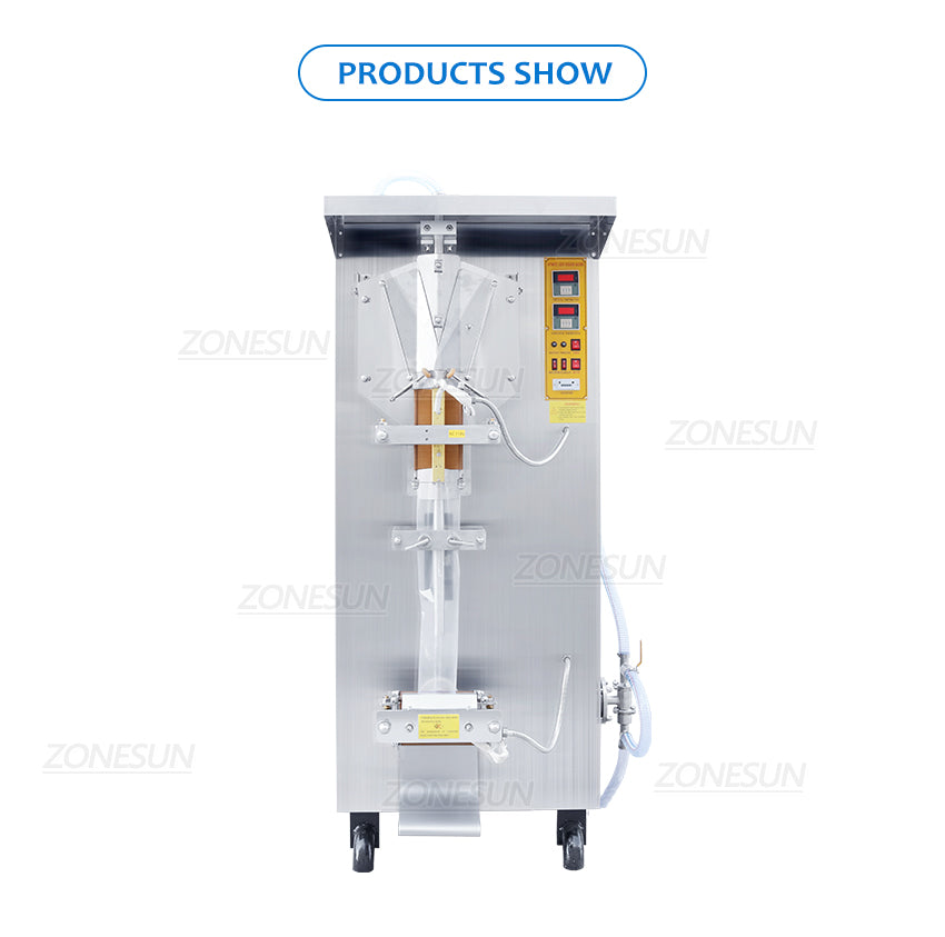 Vertical form-fill-seal machine for liquid bags