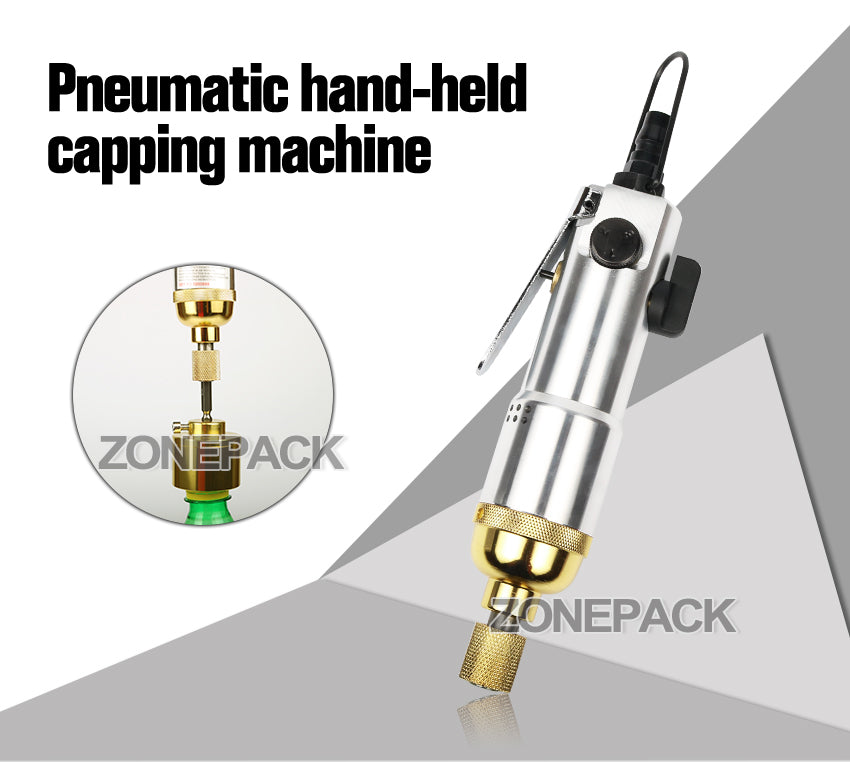 ZONESUN K5MA Hand Held Pneumatic Bottle Cap Capping Machine