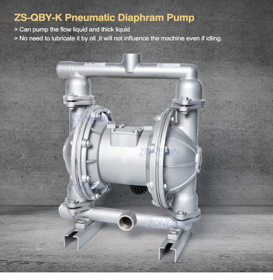 ZONESUN Air Operated Pneumatic Pumps Diaphragm Water Pump Filling Machine Tools ZS-QBY-K25