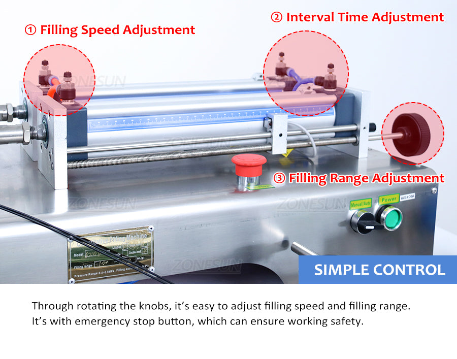 ZONESUN ZS-DTYT2L Automatic Pneumatic Filling Machine Liquid Cosmetic Body Shop Oil Water Bottle Filler Small Production Line