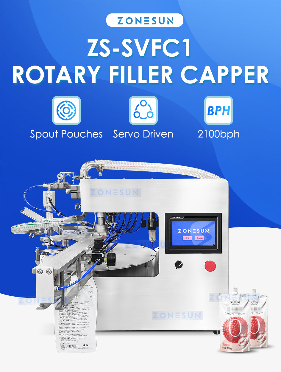 Spout Pouch Filling and Capping Machine