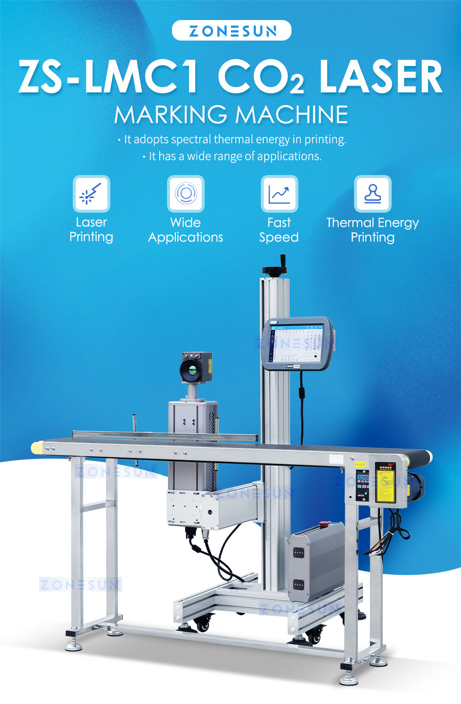 ZONESUN CO₂ Laser Date Code Printing Machine ZS-LMC1