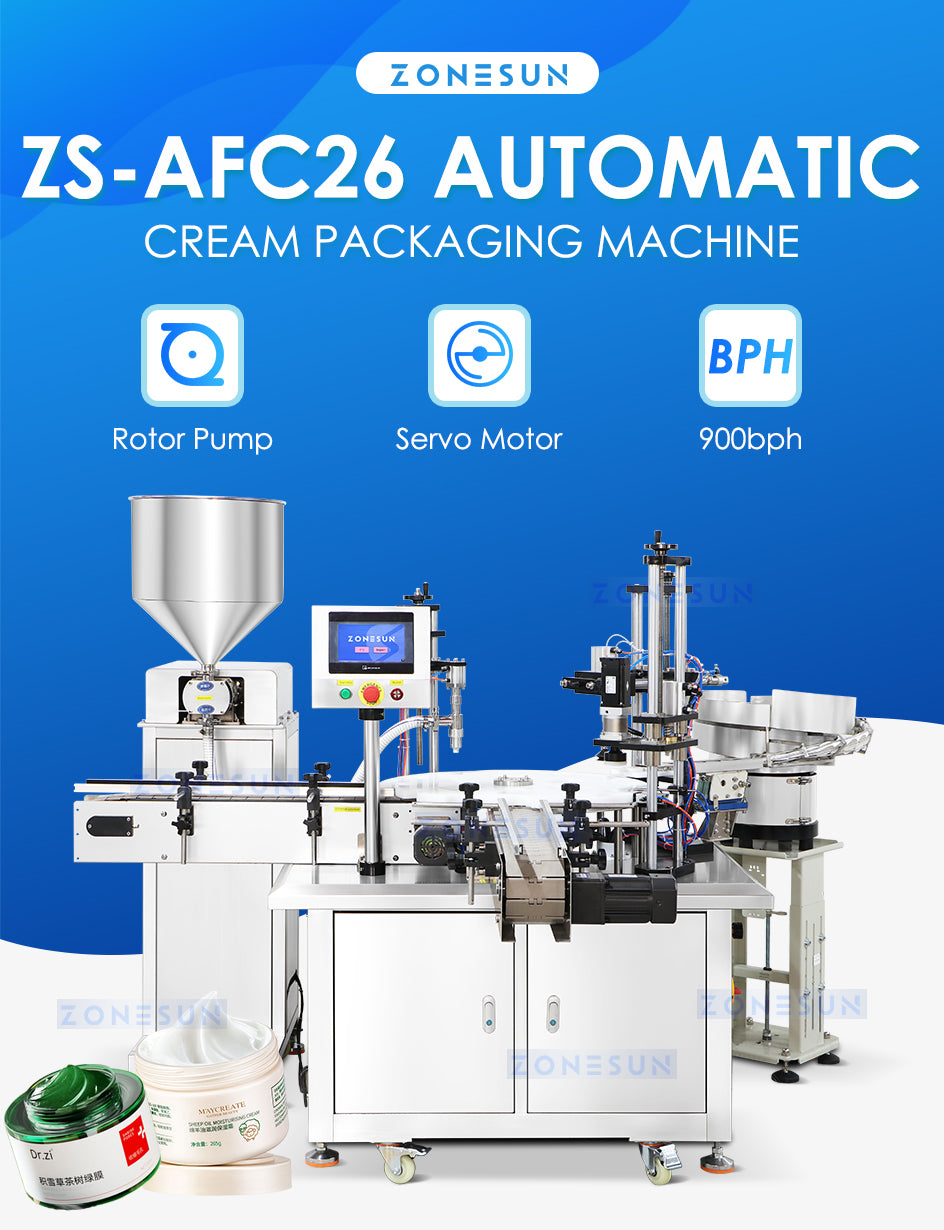 Rotary pump paste filling and capping machine