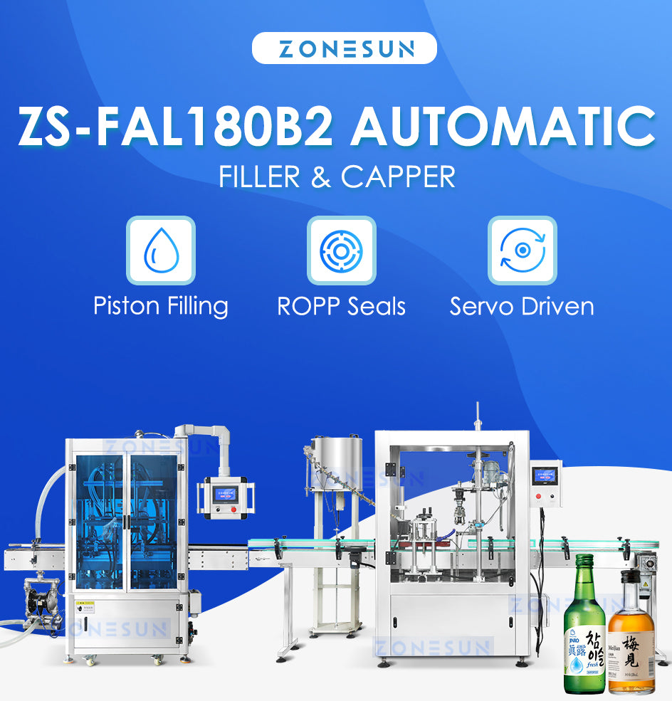 ZONESUN Automatic ROPP Bottle Filling and Capping Machine ZS-FAL180B2