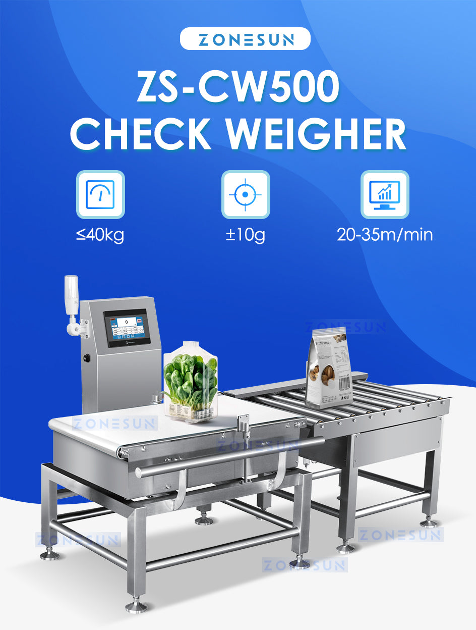 ZONESUN Pouch Bag Carton Bottle Weight Detection Machine ZS-CW500