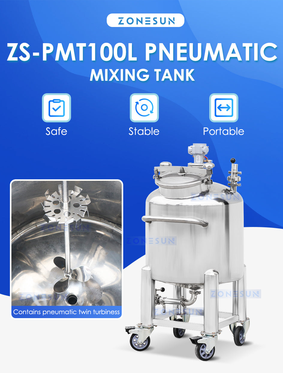 ZONESUN ZS-PMT100L Pneumatic Mixing Tank