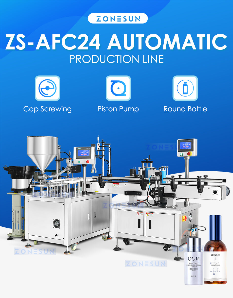 Automatic filling capping labeling machine