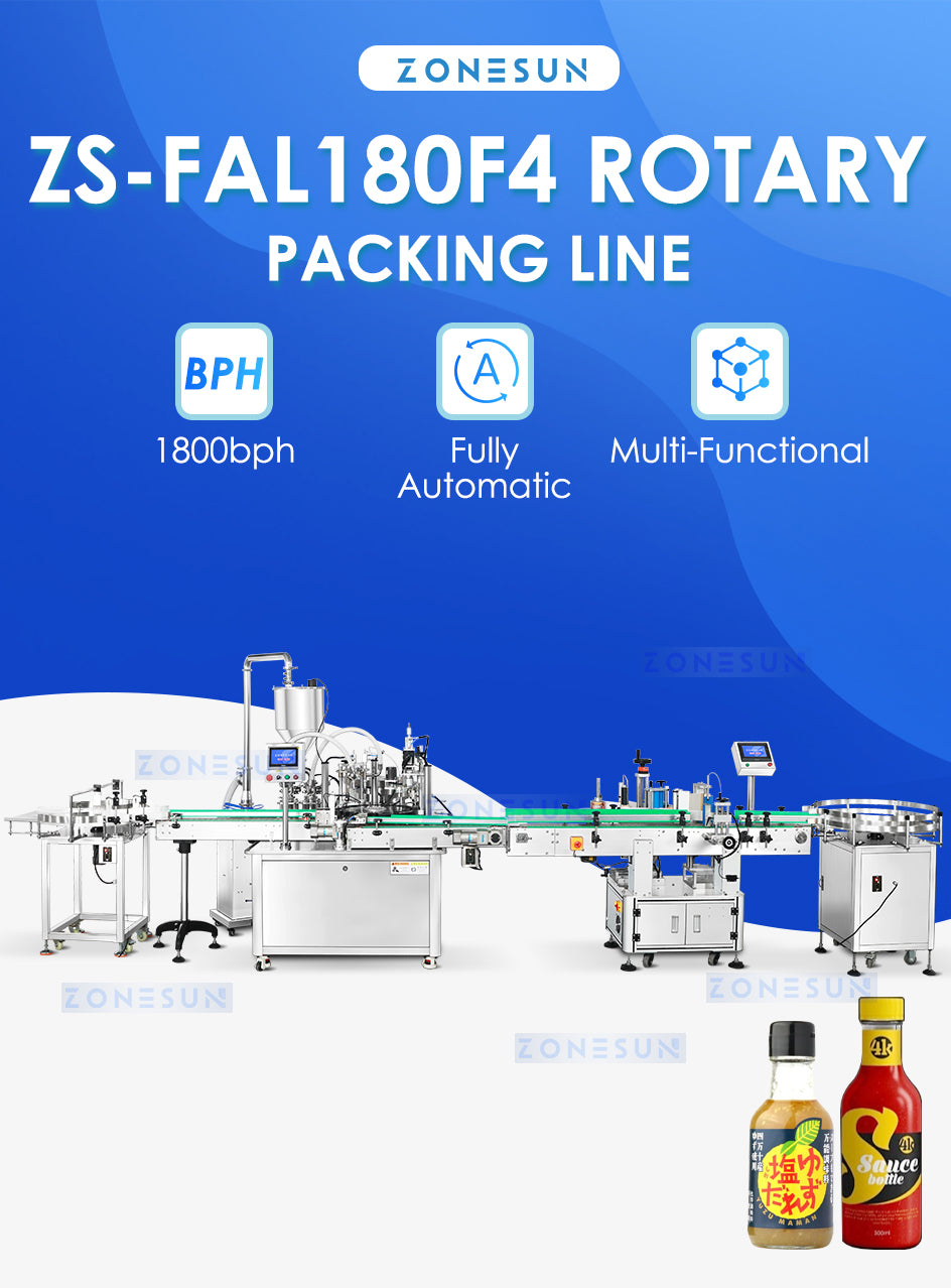 ZONESUN ZS-FAL180F4 Automatic Thick Liquids Filling Production Line