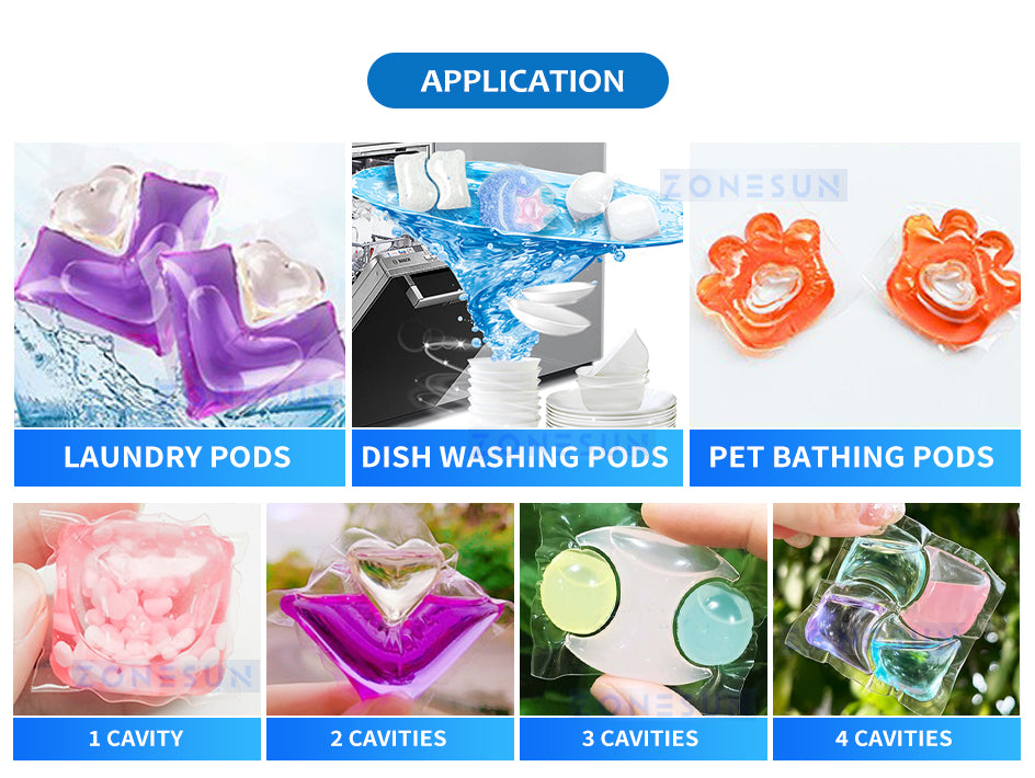 ZONESUN Automatic Laundry Pods Paker Washing Pods Water Soluble Packaging Equipment ZS-NZC350