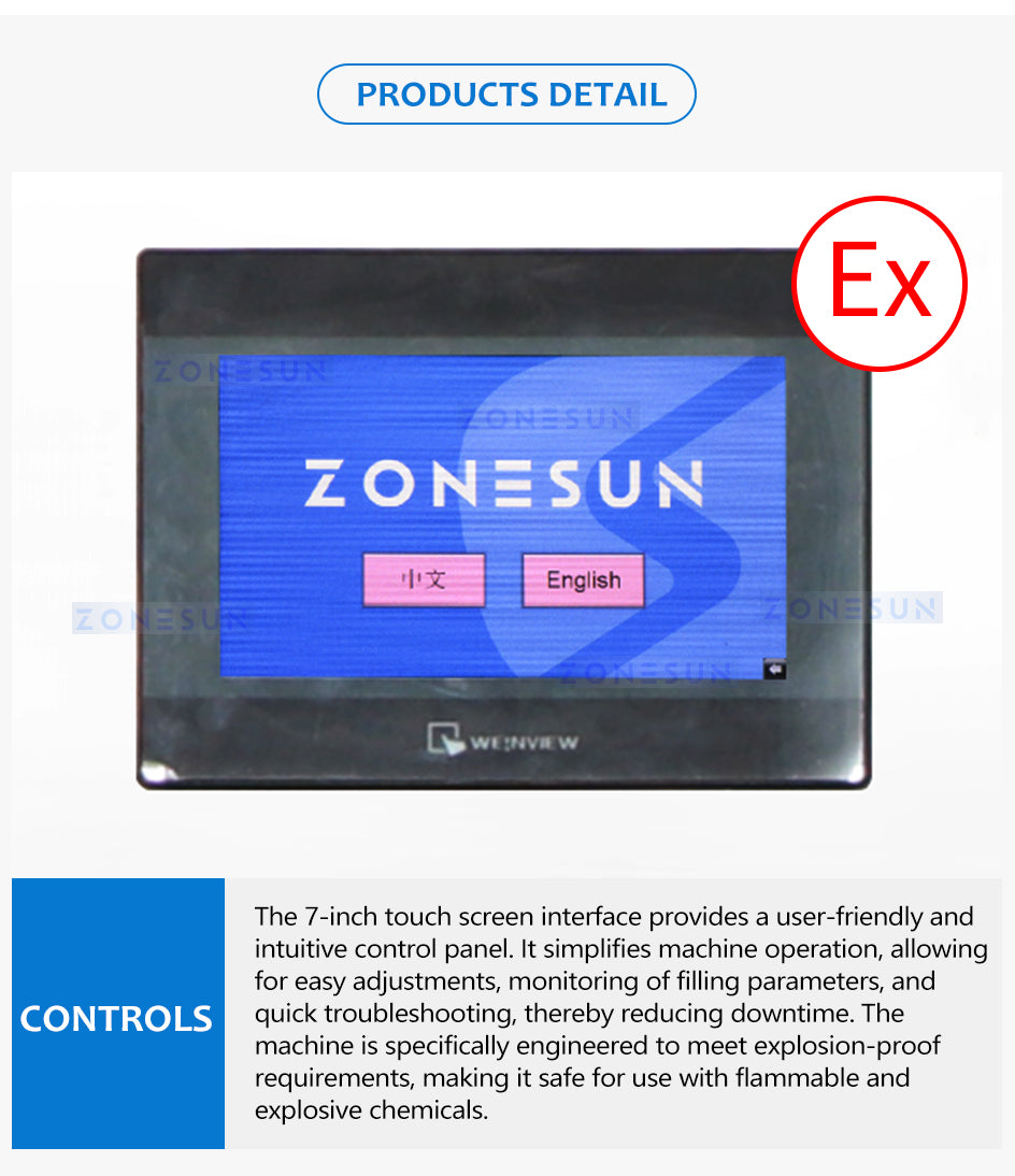 ZONESUN Explosion-proof Weighing Filling Machine Paint Bucket Filler ZS-WF4