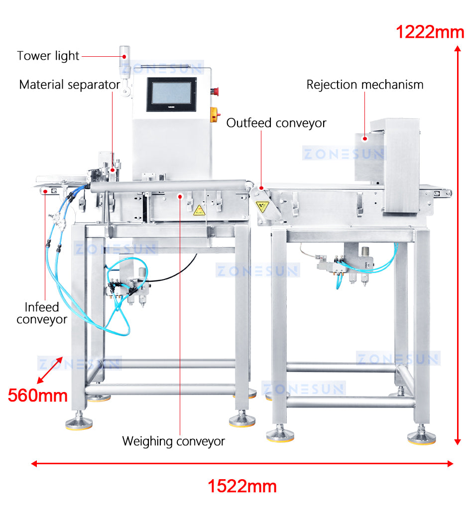 ZONESUN Weight Detector Industrial Weighing for Production Line ZS-MD210