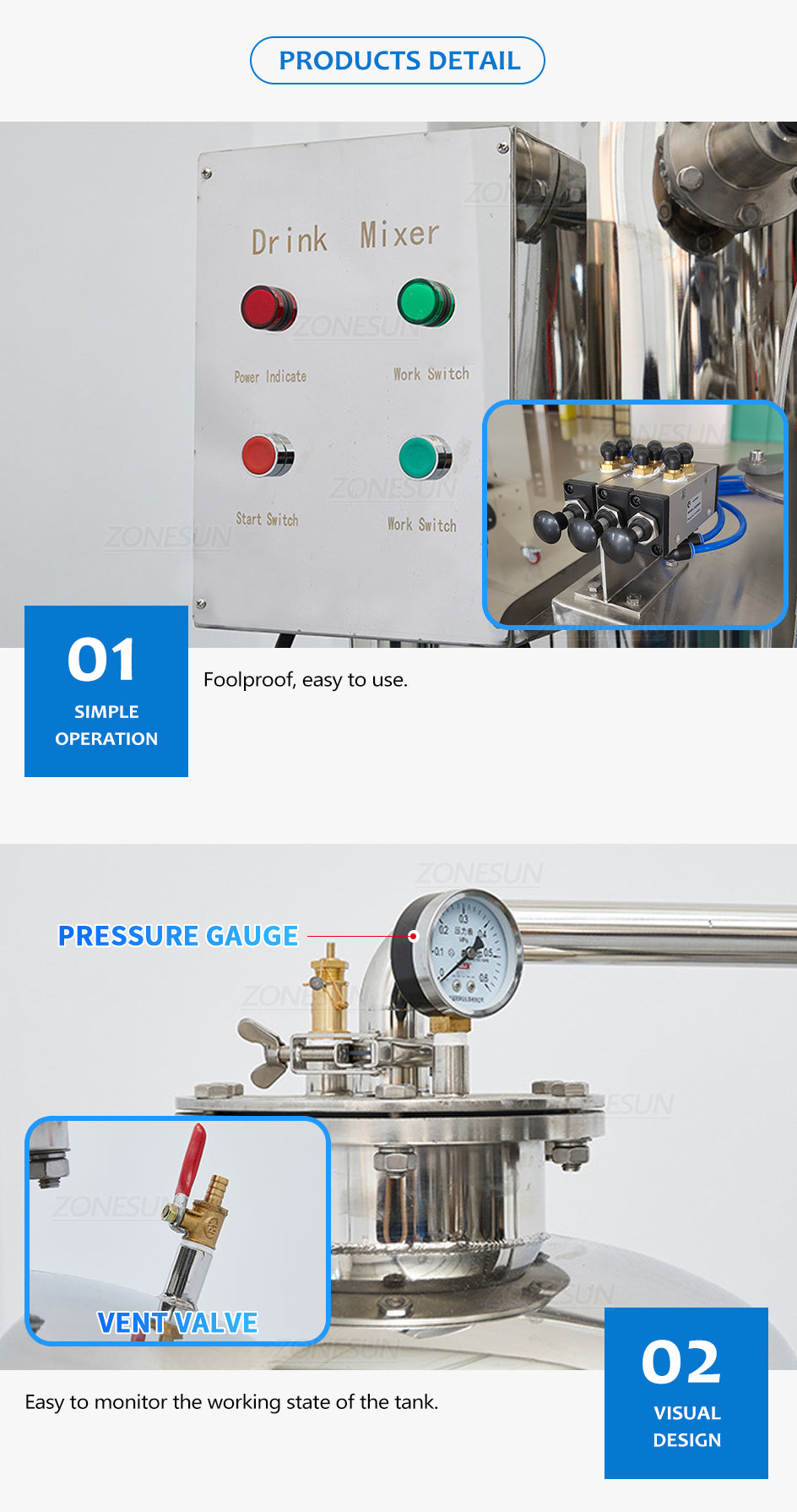ZONESUN Carbonated Drinks Isobaric Filling Machine Beer Cola Soda Fizzy Alcoholic Beverage Mineral Water Sparkling Wine ZS-CF4