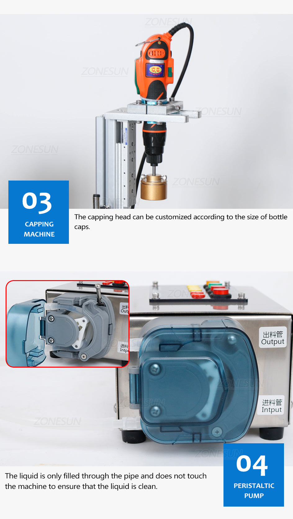 Digital control liquid filling capping machine