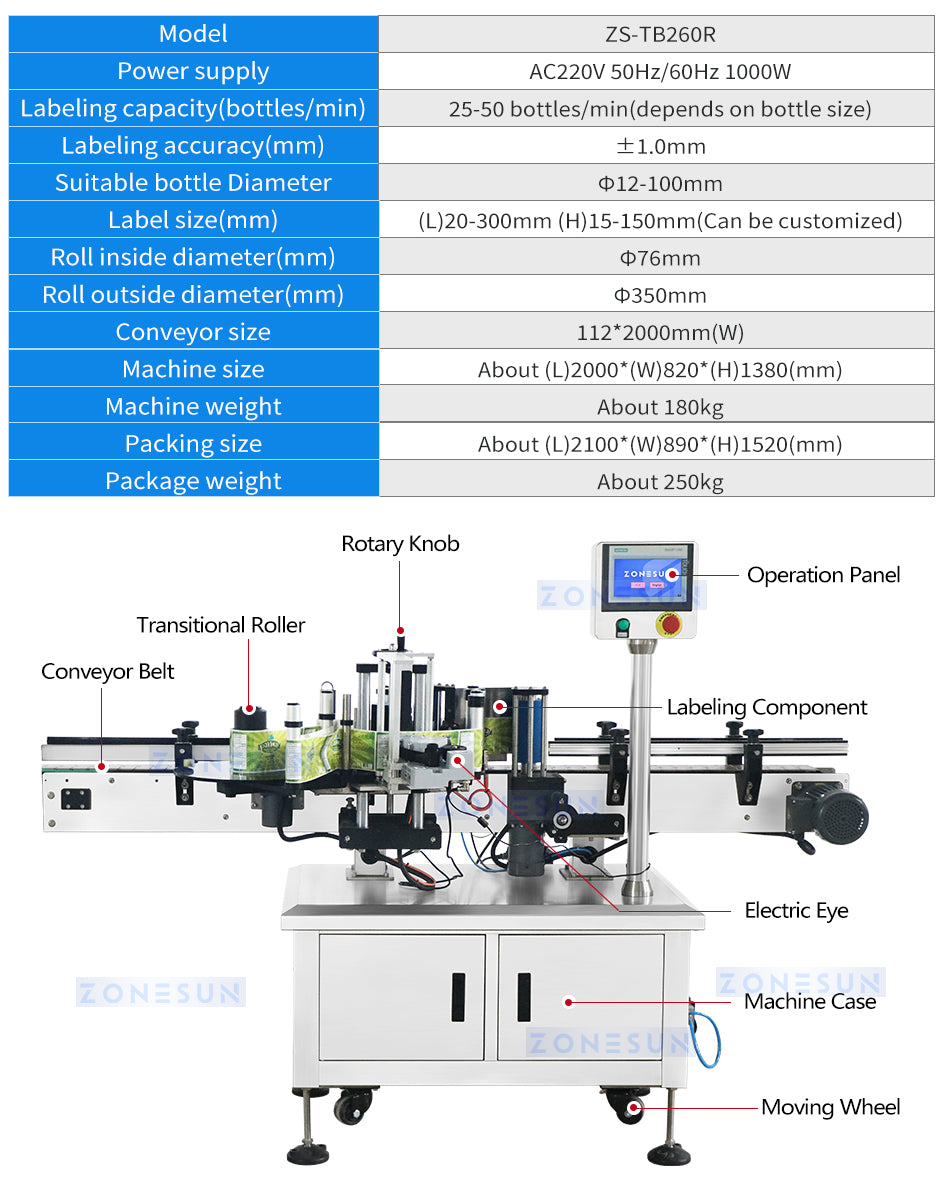 ZONESUN Automatic Bottle Production Line Filling Capping Labeling MachineZS-AFCL3