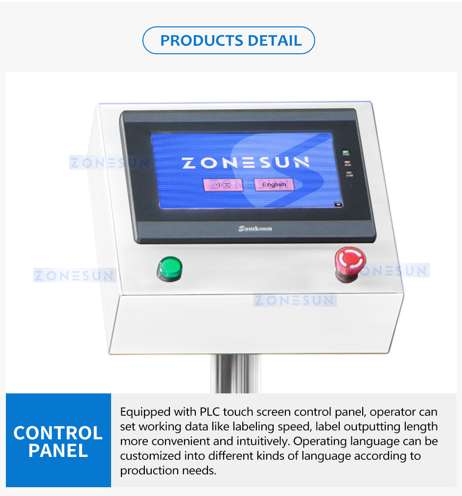 ZONESUN ZS-TB770 Cone-shaped Bottle & Top Labeling  Machine