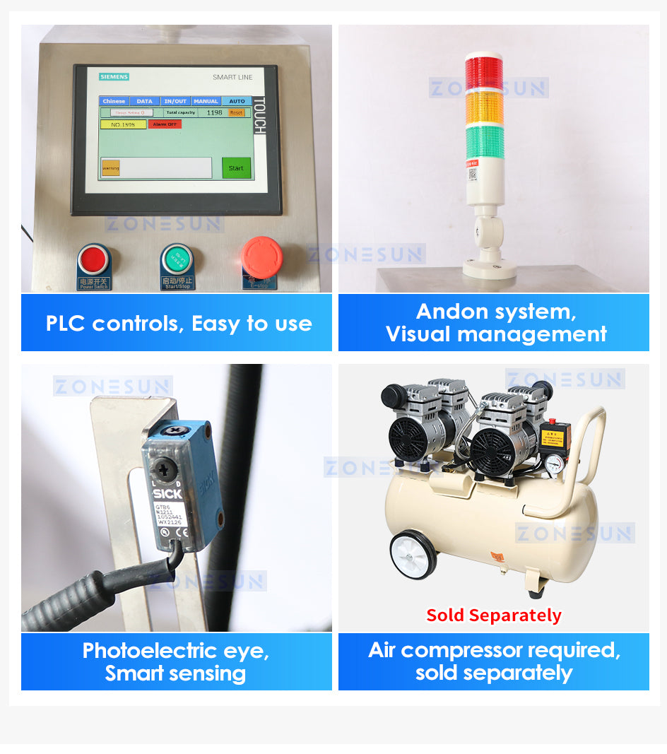 ZONESUN ZS-XG445 Automatic Trigger Pump Bottle Capping Machine With Cap Vibratory Feeder