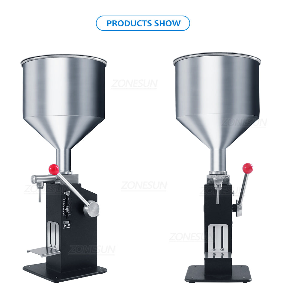 ZONESUN Manual Paste Filling Machine Stainless Steel ZS-MGT1S