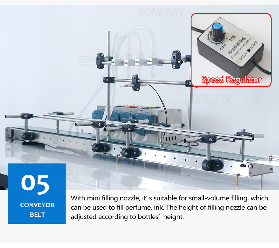 ZONEPACK Small Production Line Liquid Filling Machine  ZS-DTPP100C4