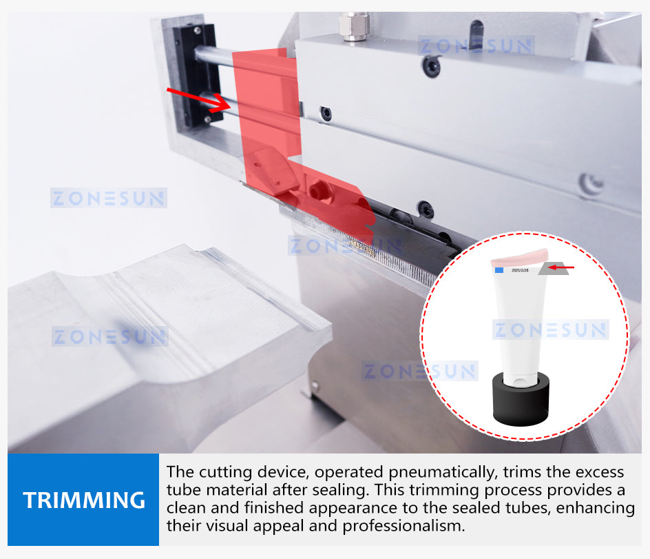 ZONESUN Ultrasonic Plastic Tube Sealing Machine Soft Hose Sealer ZS-QDFW125S