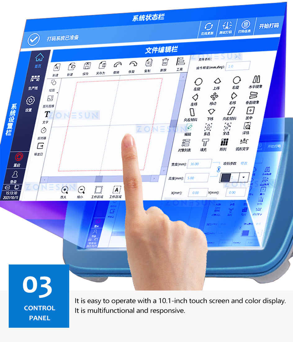 ZONESUN CO₂ Laser Date Code Printing Machine ZS-LMC1