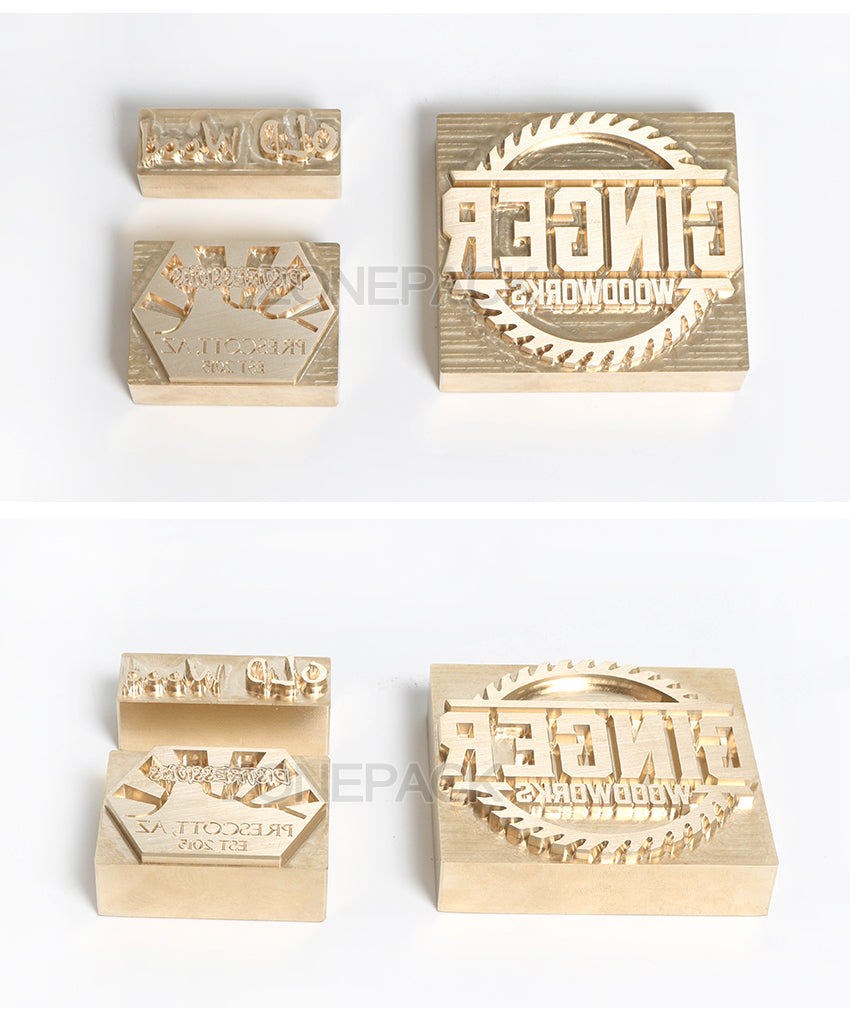  ZONEPACK Custom Logo Hot Foil Stamping Brass Mold Branding  Iron Wood Burning Stamp Heating for Leather Wood Paper (Small Than 2''x2''  with 0.19'' Hole on Back) : Arts, Crafts 