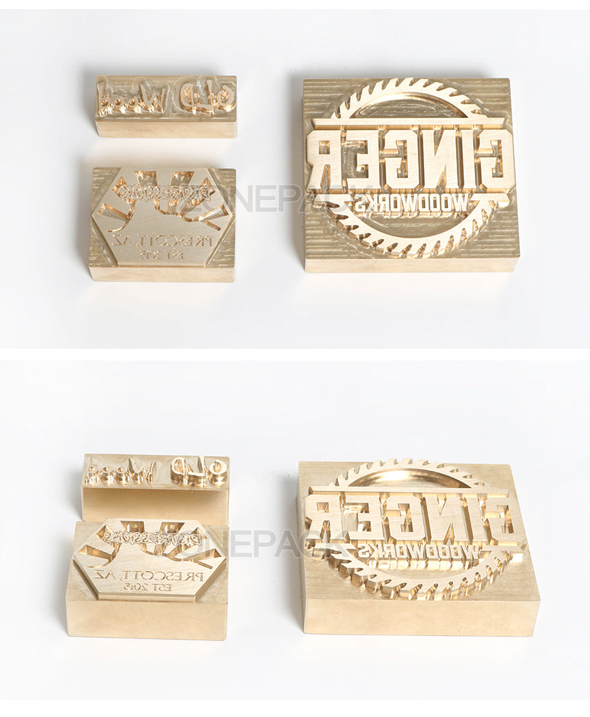 ZONESUN Metal Brass Mold Wood Leather Stamp Custom Logo Design Branding Heating Embossing Tool