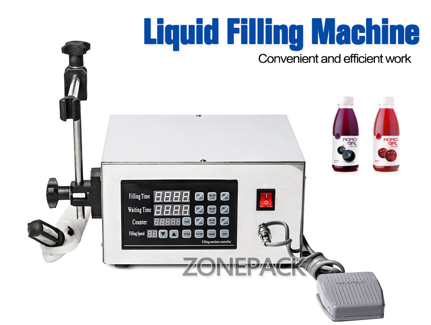 ZONEPACK машина для розлива сока, воды, молока, автоматический насос Membrance, машина для розлива жидкости, наполнитель Ck-280 для масла 