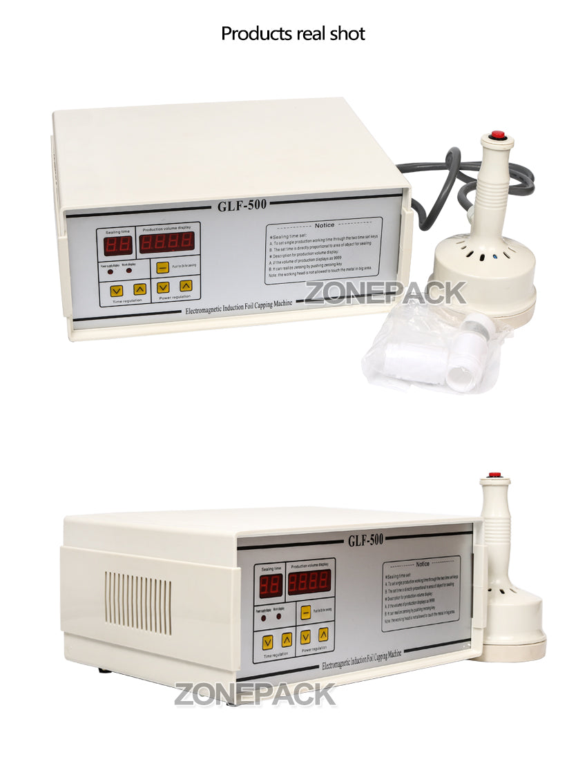 ZONESUN GLF-500 Portable and Continuous Induction Sealer Hand Held Sealing Machine 20-100mm