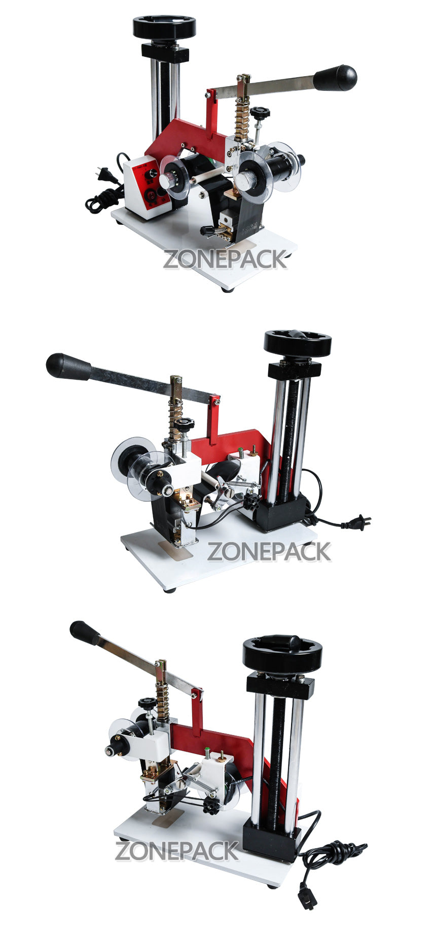 ZONEPACK ZY-RM5-E(2) Машина для горячей печати на цветной ленте, Ленточный принтер с кодом даты, Машина для горячего тиснения фольгой, Устройство для тиснения фольгой с номером партии 