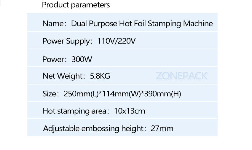 ZONESUN Upgrade Version Hot Foil Stamping Machine For Customs logo Slideable Workbench Leather Embossing Bronzing Tool for Wood PVC DIY Initial ZS-110