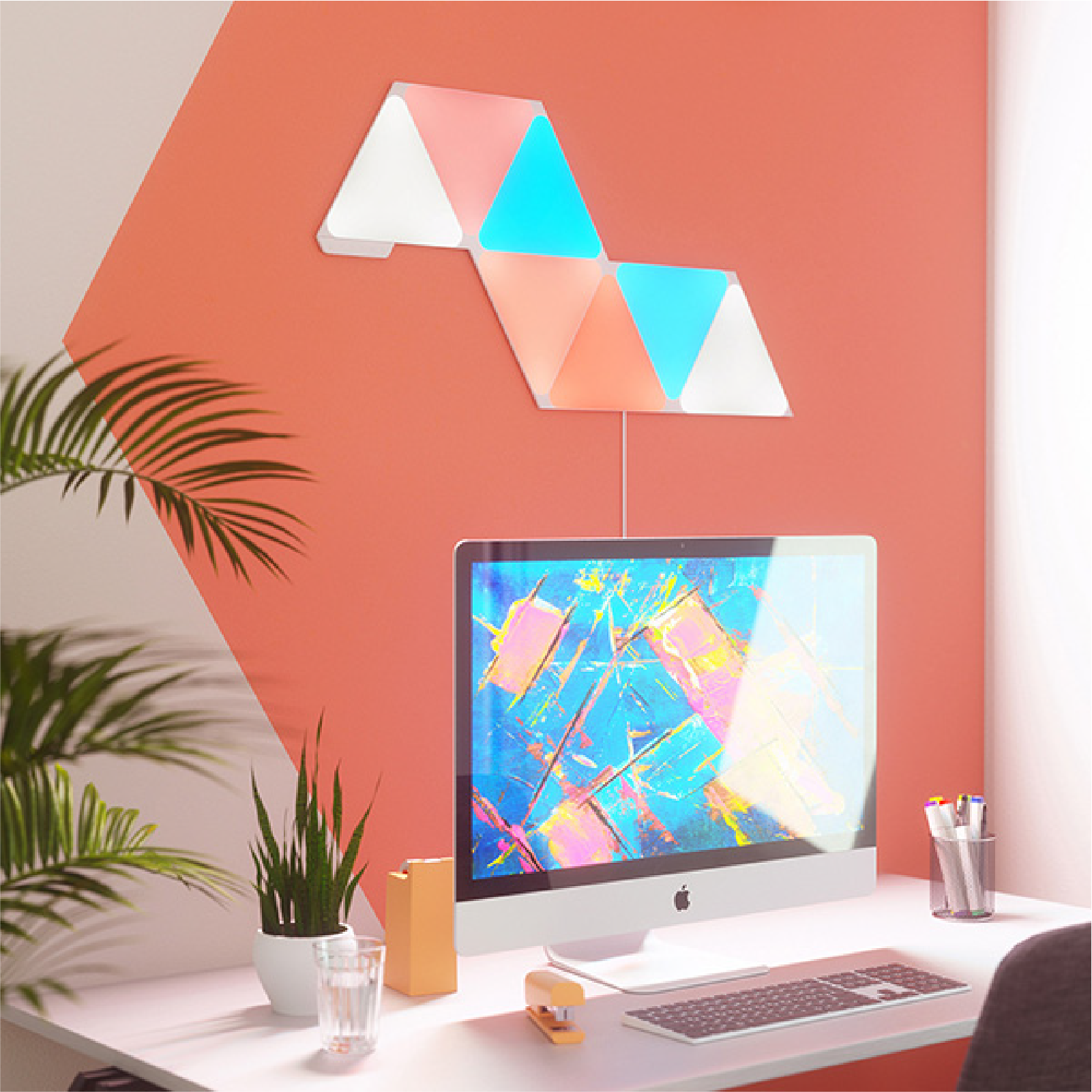 注目の福袋をピックアップ！ Nanoleaf Shapes ミニトライアングル 拡張パック 10枚入り スマートライト ゲーミングライト LED照明  Alexa HomeKit