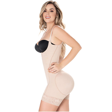 Salome 0214 Fajas Colombianas Levanta Pompis para Adelgazar Strapless  Compression Garment Beige XS at  Women's Clothing store