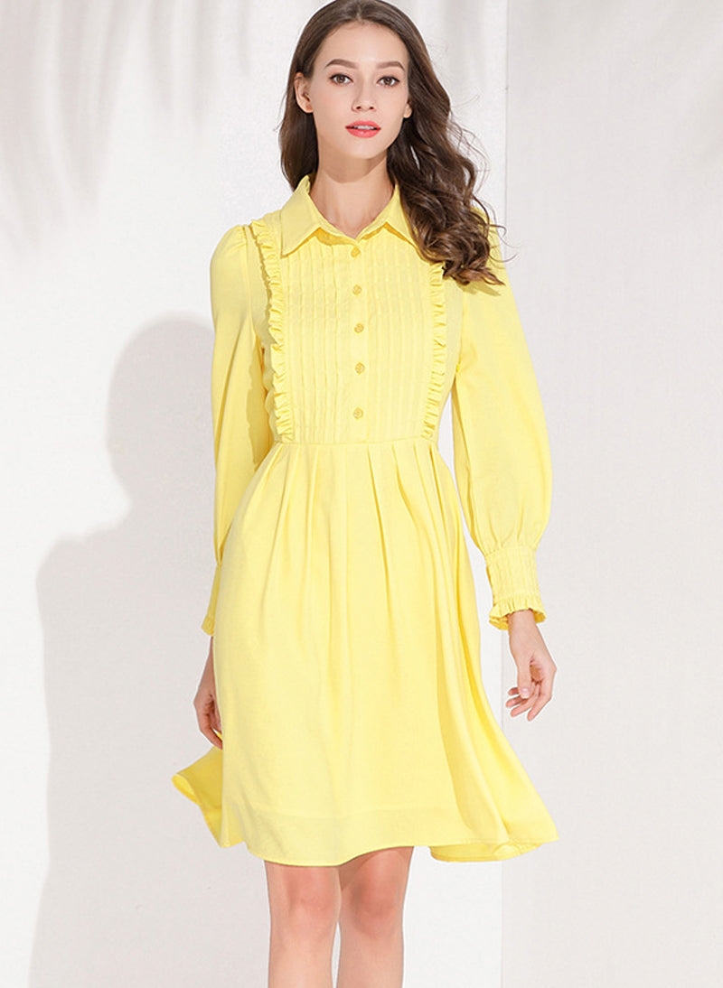 yellow shirt dress