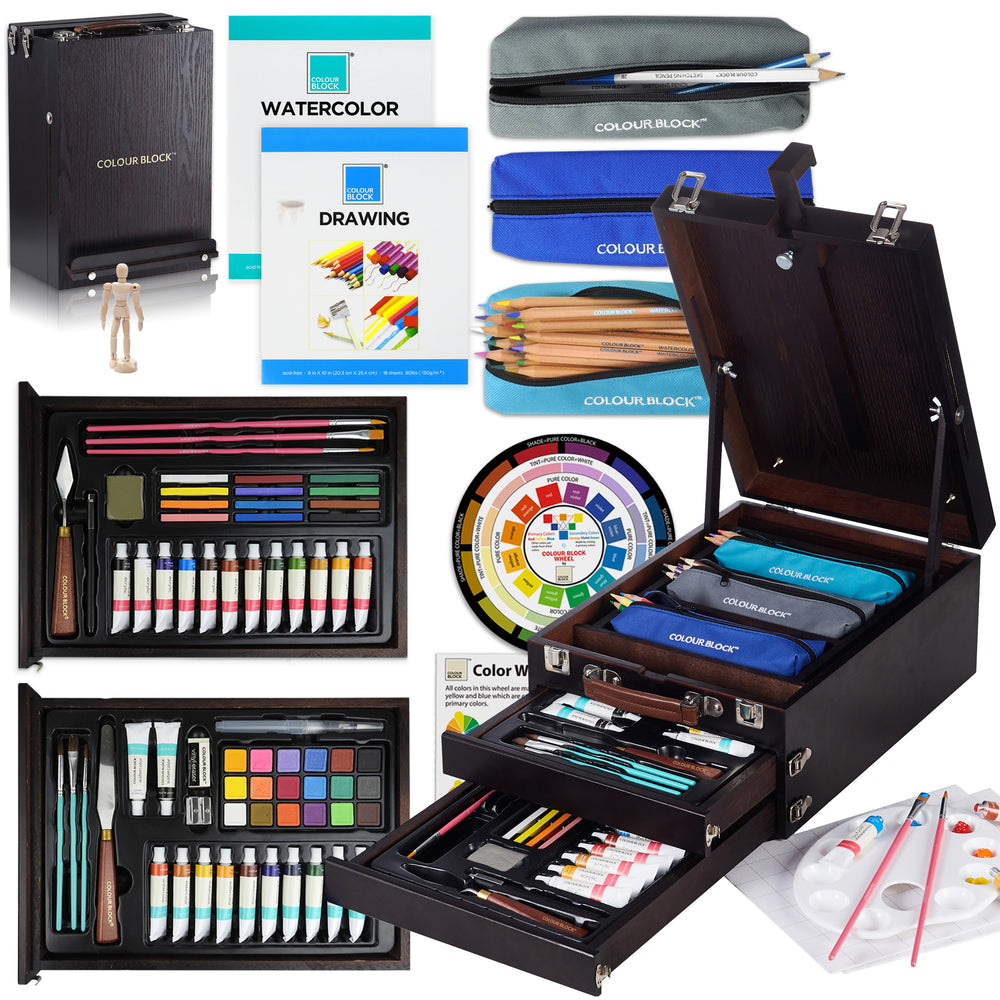 COLOUR BLOCK 73 Piece Art Set - Premium Art Supplies Algeria