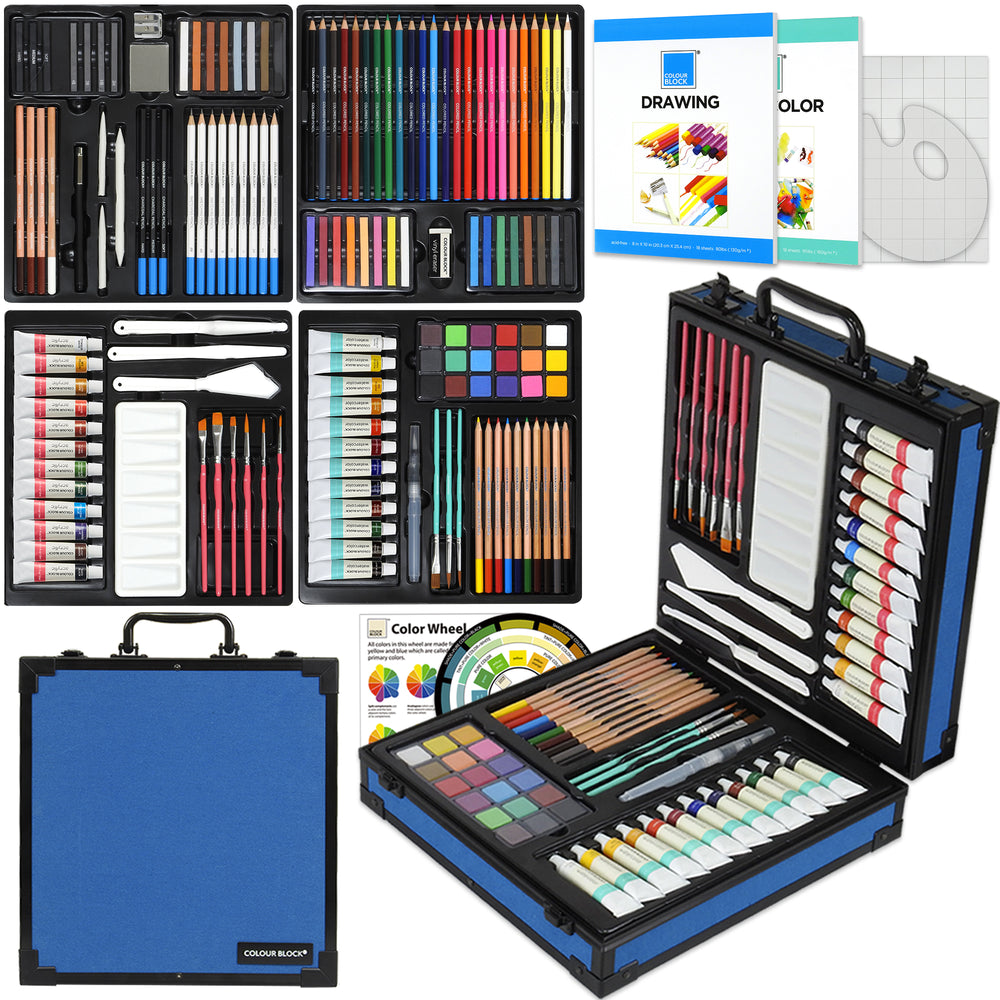 181pc Mixed Media Wood Box Art Set - Colour Block : Target